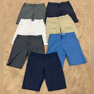 TRAVIS MATHEW SIZE 32 SHORTS (7 PAIR BUNDLE)